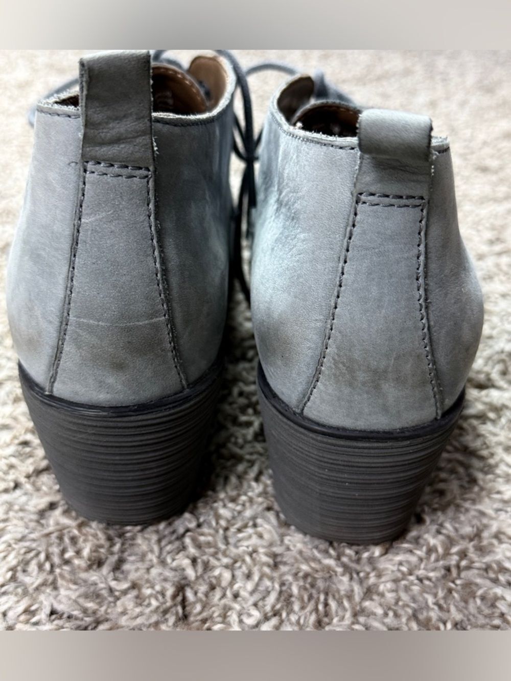 Dansko Gray Suede Lace-Up Wedge Boots - Picture 5 of 9
